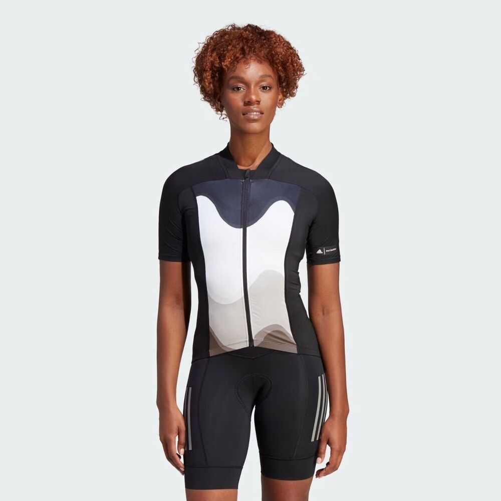 Adidas x Marimekko Aeroready Cycling Jersey HR3029 black Womens Size XL NEW